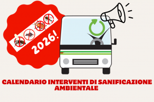 CALENDARIO INTERVENTI DI SANIFICAZIONE AMBIENTALE 2026