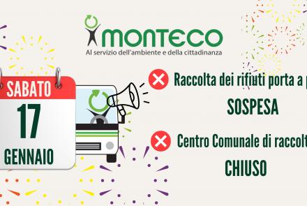 SABATO 17 GENNAIO 2026: RACCOLTA SOSPESA